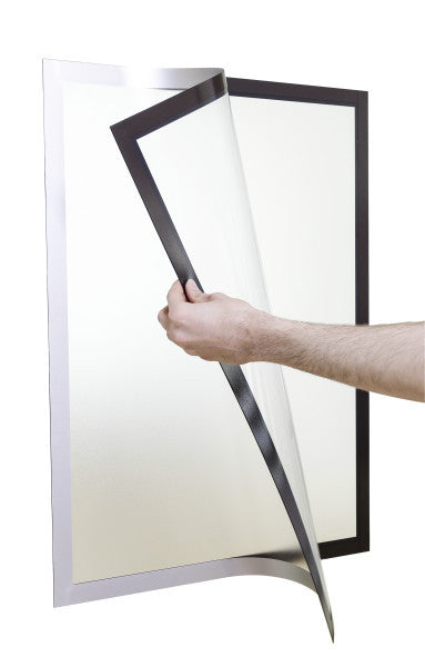 Porte-Affiche pour vitrine - A2 Adhésif-argent