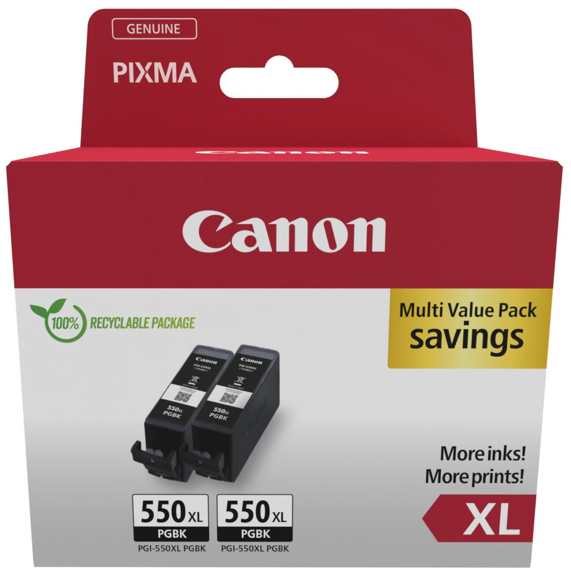Cartouche d'encre Canon pgi-550xl - pack double noir