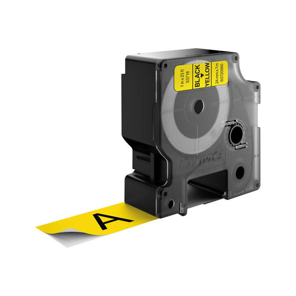 Ruban Dymo D1 24mm -noir/jaune