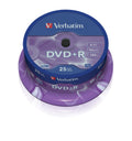 Dvd+r 4,7gb 16x - pack de 25 disques