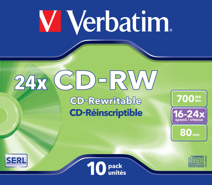 Cd-rw 700mb 80min - haute compatibilité 24x