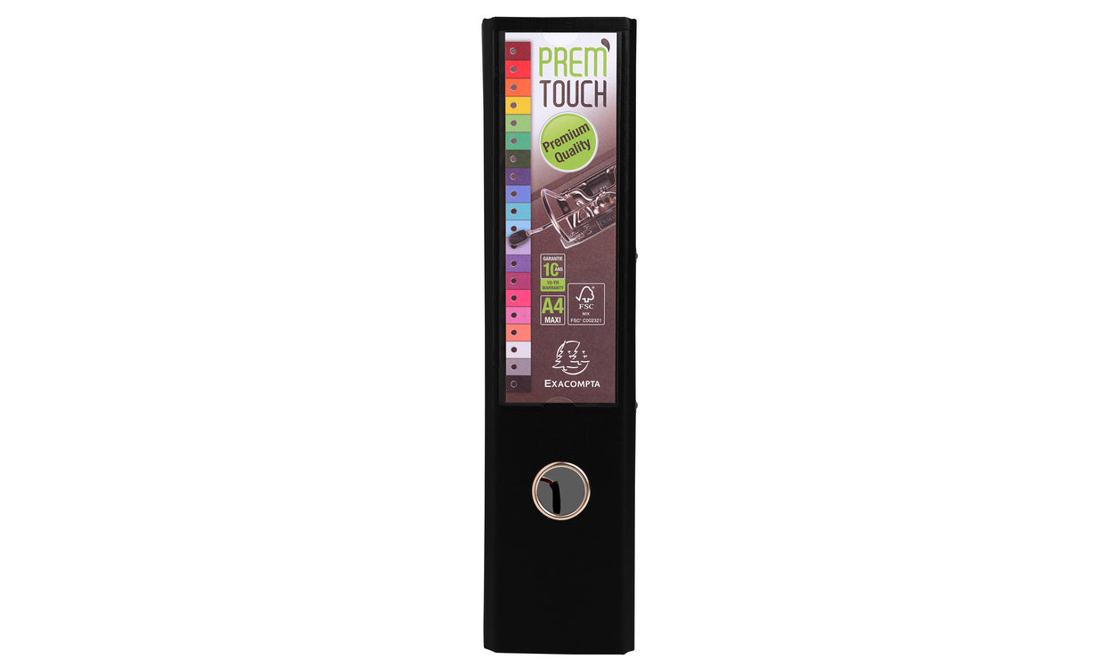 Classeur polypropylène premtouch dos de 80 noir