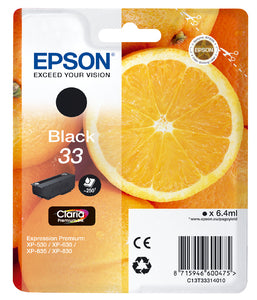 Cartouche d'encre Epson noire 33 - 250 pages
