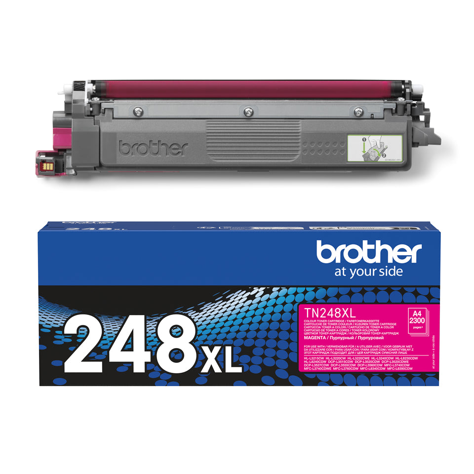 Toner laser Brother magenta tn-248xlm - haute capacité 2300 pages