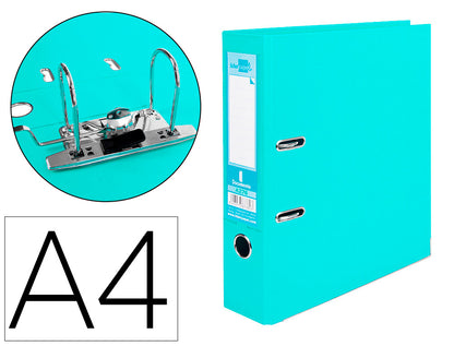 Classeur liderpapel a4 dos 75 mm vert clair