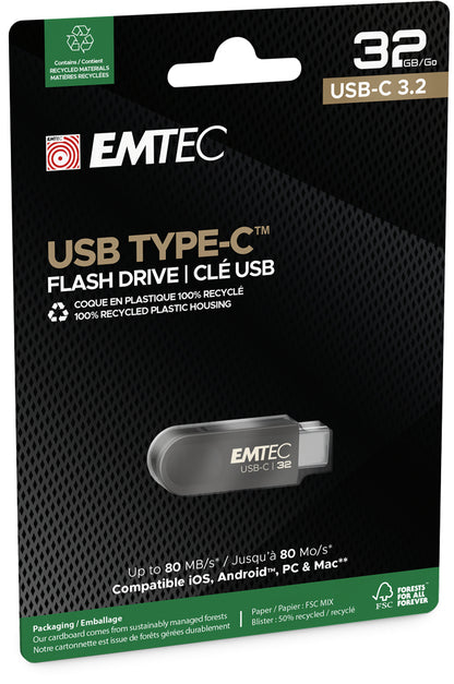 Clé usb-c 32gb 3.2 - haute vitesse et compatibilité