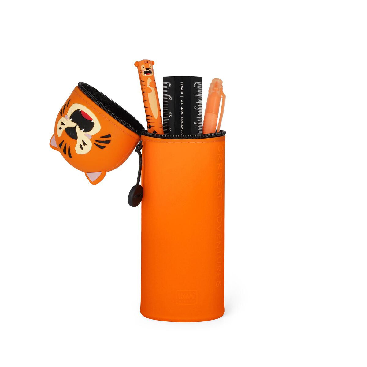 Trousse LEGAMI 2-en-1 Rétractable - Silicone Orange