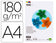 Papier cartonné  a4 180g/m2 10 coloris assortis paquet 100 feuilles