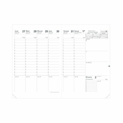 Agenda Quo Vadis Planning SD Impala Noir - 18x24 cm septembre -décembre