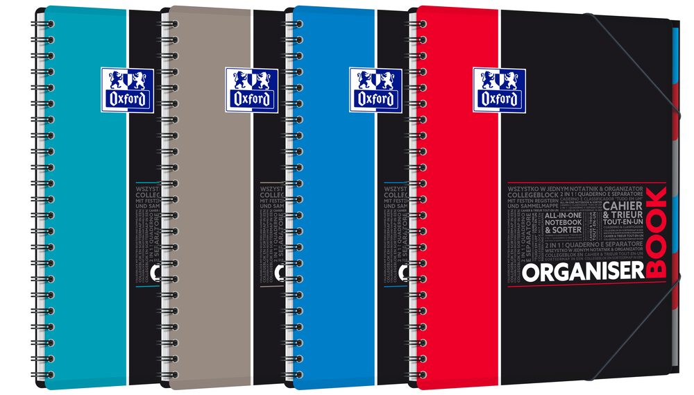Cahier Organiser A4+ - Trieur intégré - 160 pages