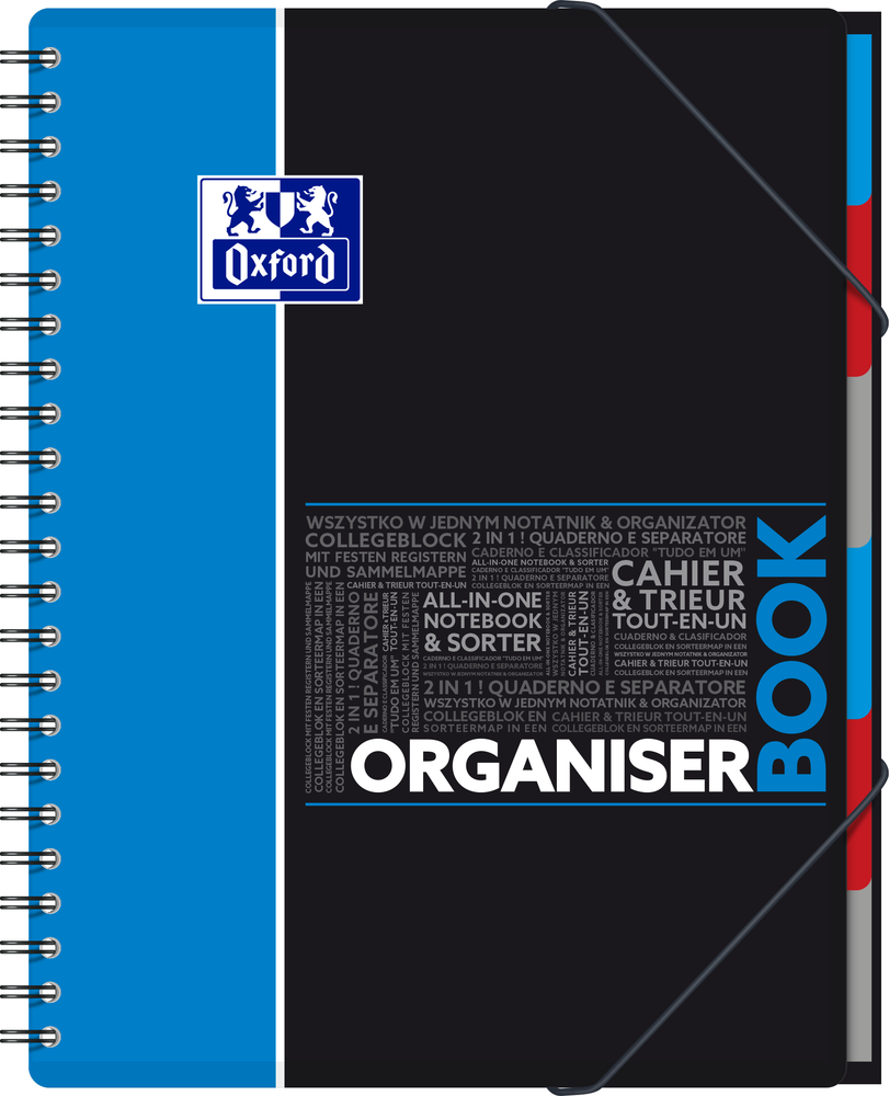 Cahier Organiser A4+ - Trieur intégré - 160 pages