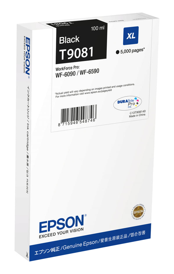 Cartouche d'encre Epson c13t908140 noire xl - 5000 pages