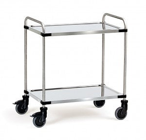 Chariot inox 2 plateaux - Dimensions 1000x500 mm