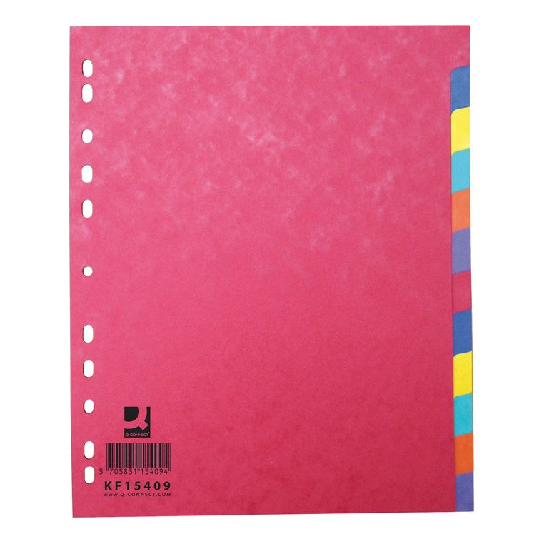 Intercalaires carte lustré A4+12 positions
