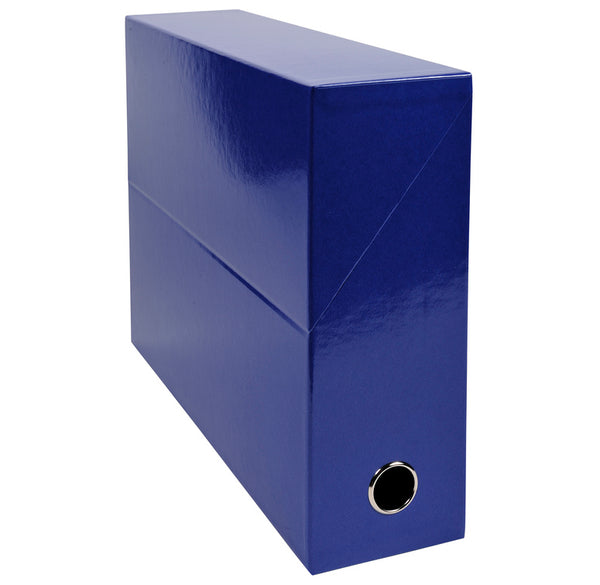 Boite de transfert 25x33mm dos 90mm pelliculé- bleu foncé