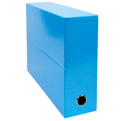 Boite de transfert 25x33mm dos 90mm pelliculé- bleu clair