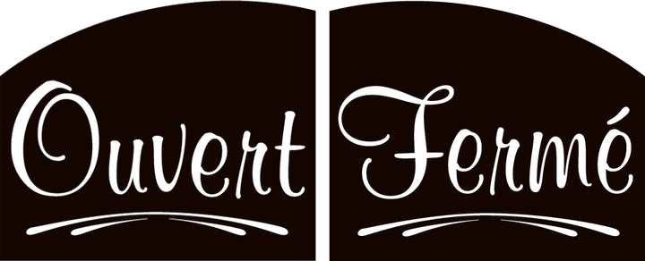 Pancarte magasin "ouvert-fermé "-15x12noir