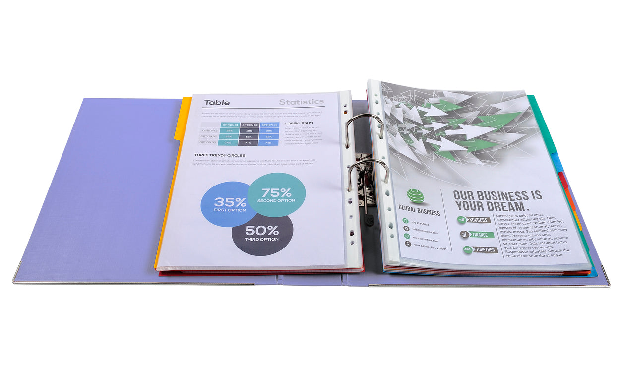 Classeur polypropylène premtouch dos de 80 lilas