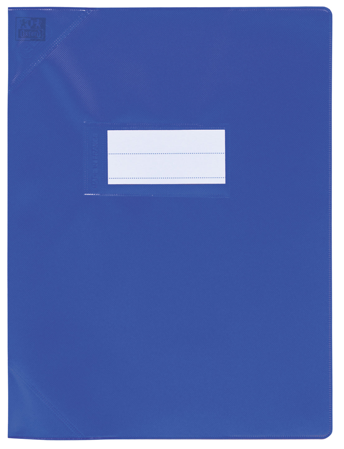 Protege-cahier 17x22 opaque bleu
