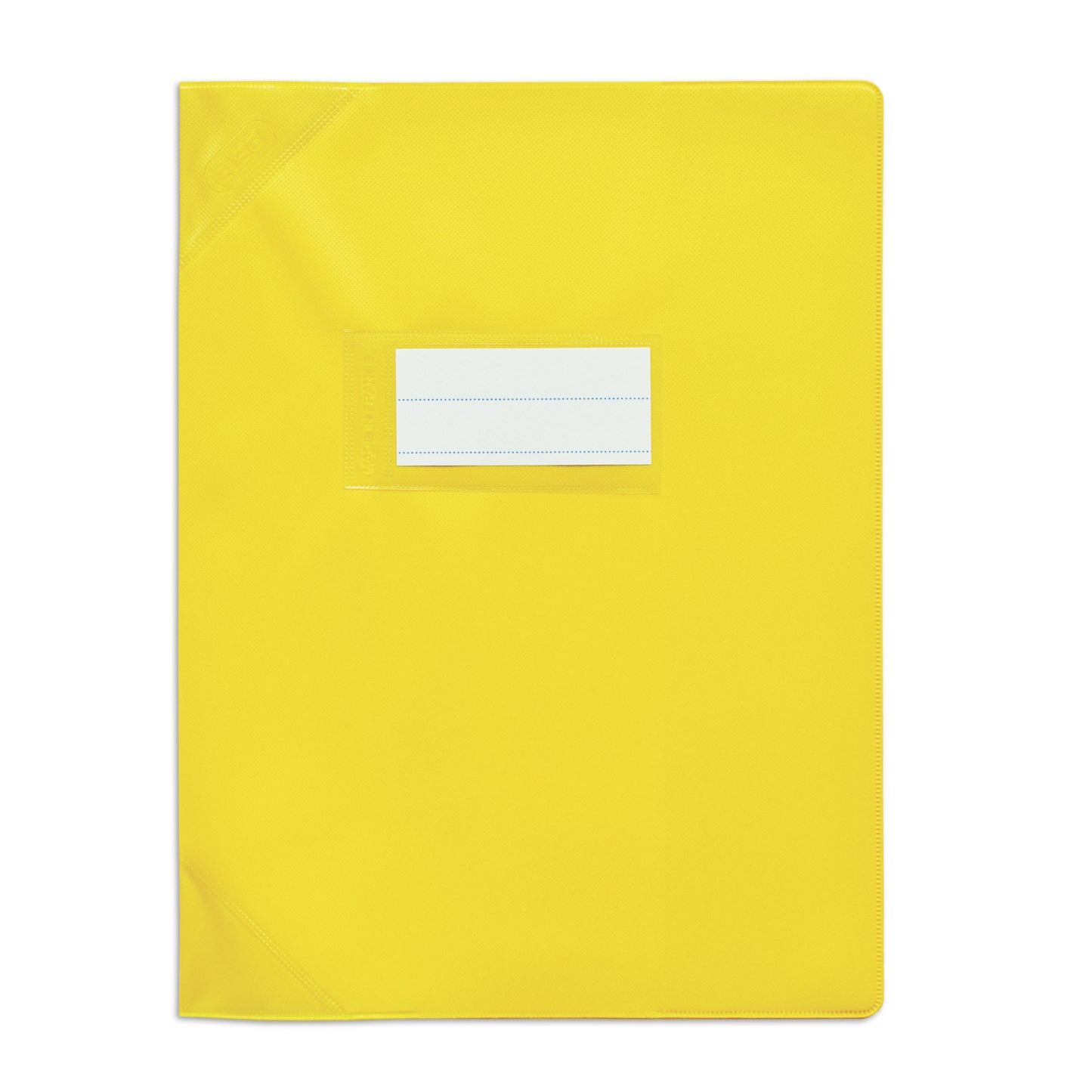 Protege-cahier 17x22 opaque jaune