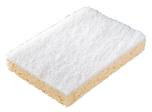 Eponge 13X9 cm blanc- surfaces délicates