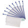 Pochette zip A5 - PVC tissé bleu, 8 documents