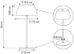 Lampe de Bureau rechargeable LED - noir