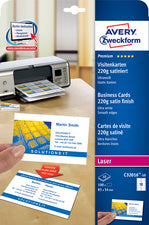 Cartes de visite 220g - bords lisses et imprimables -boite de 250
