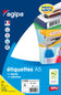Etiquettes a5 blanches 46x97-114028
