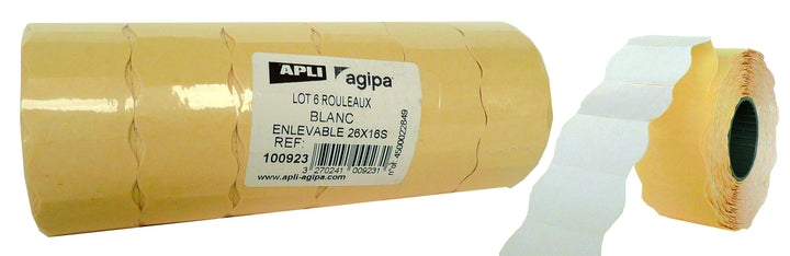 Etiquette 26x16 enl par 6/rouleaux