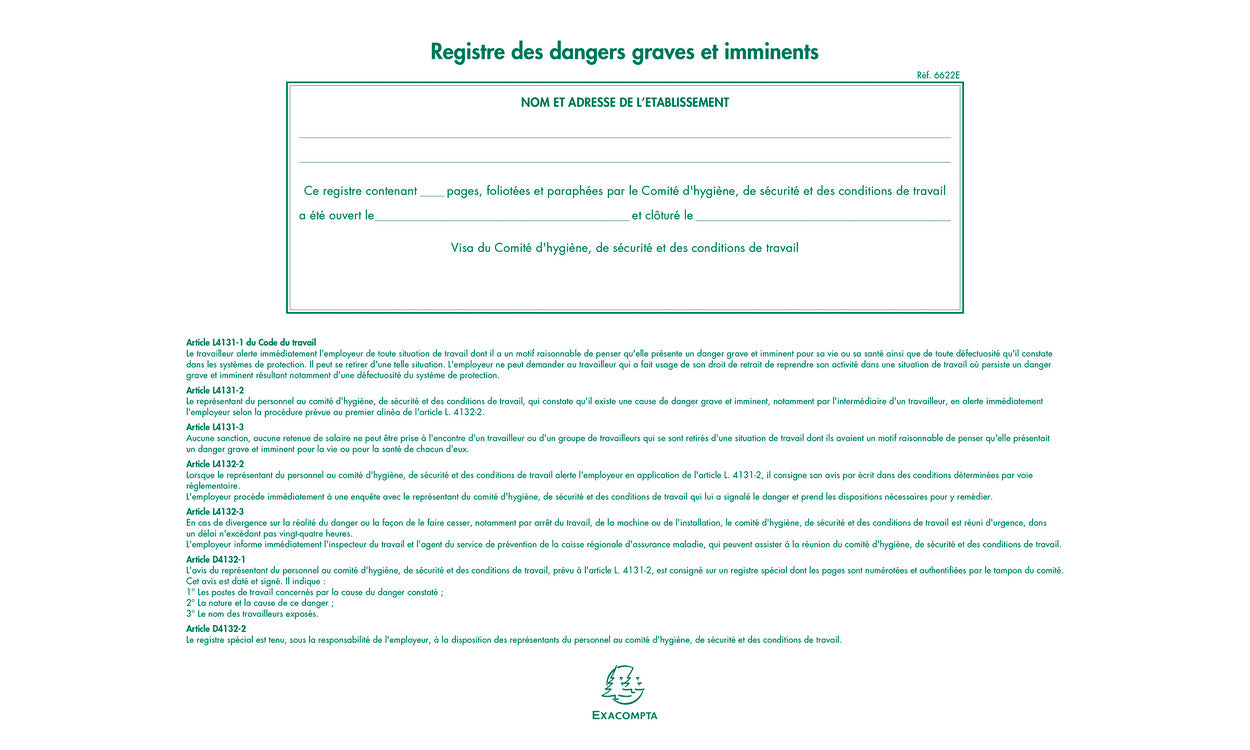 Reg. dangers graves et immin.6622
