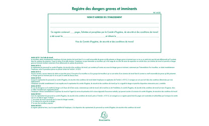 Reg. dangers graves et immin.6622