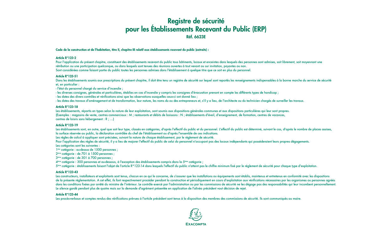 Registre securite erp 6623