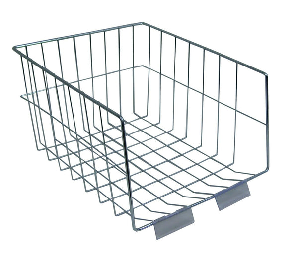 Corbeille courrier maxi contenance chromee -29x36x19cm