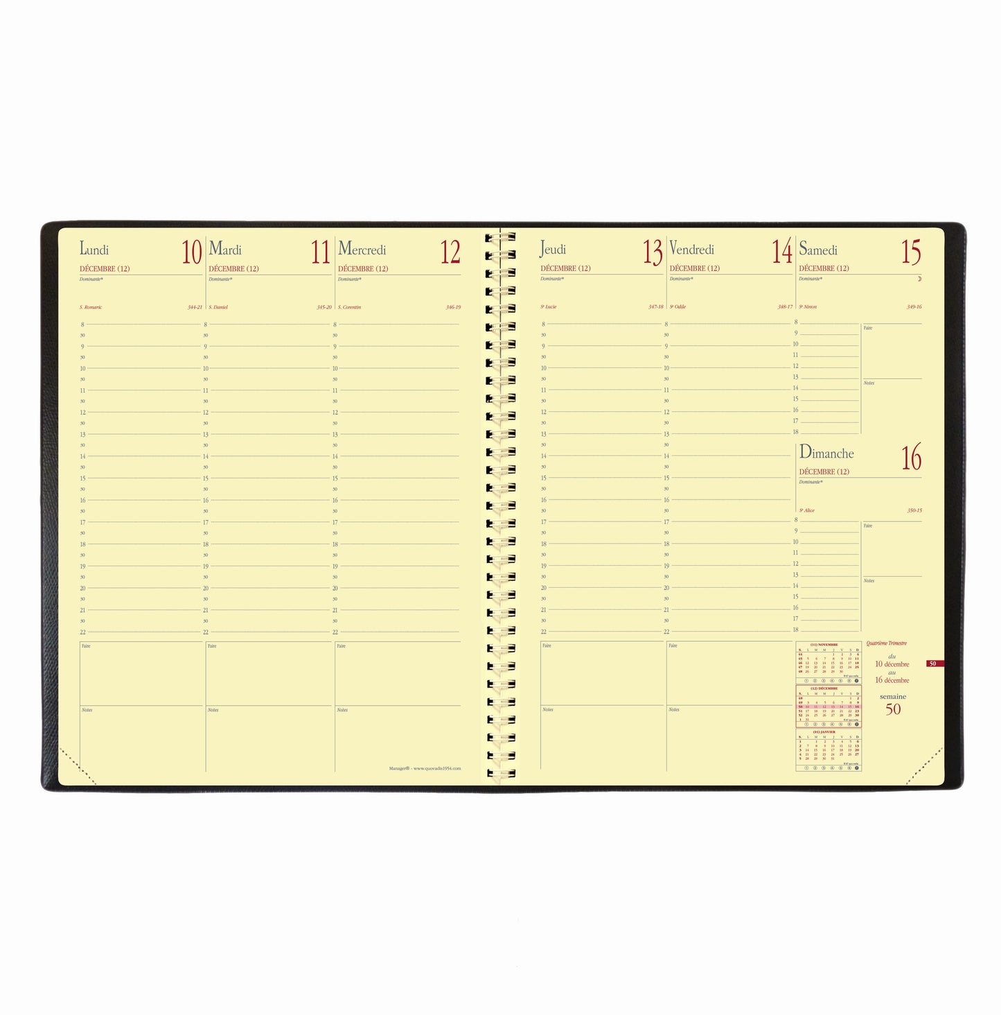 Agenda Manager 21x27 - Vue Hebdomadaire et Durable
