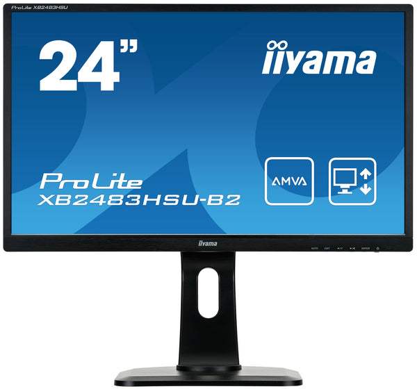 Écran led Prolite 24" - full hd, pied réglable en hauteur  avec pivot
