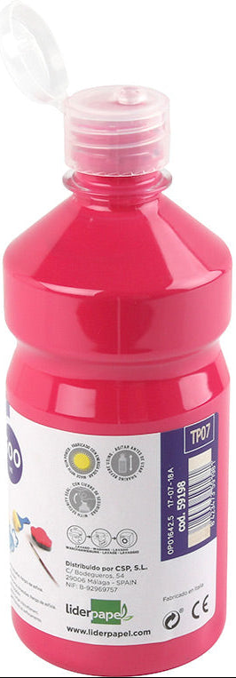 Gouache Fuchsia 500ml - Brillante et Lavable