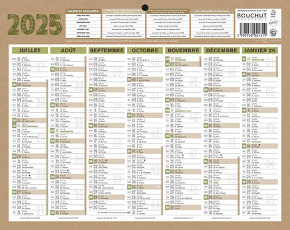 Calendrier 2x7m 21x26.5 naturamini