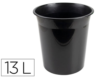 Corbeille papier 13l noir opaq