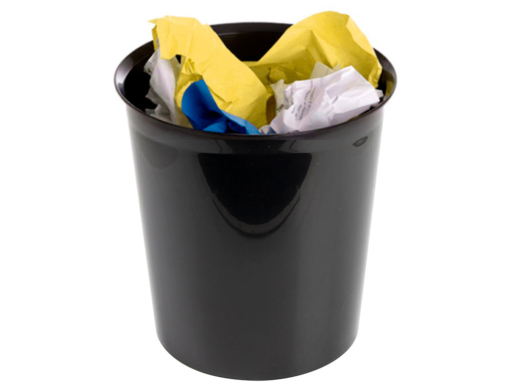 Corbeille papier 13l noir opaq