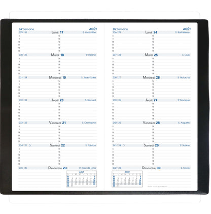 Agenda qv silma impala 8x17cmnoir