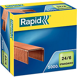 Agrafes Cuivrées 24/6 - Boîte de 5000, Pour 20 Feuilles