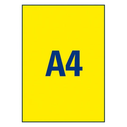 Etiquette laser jaune vif A4 210X297- 20 feuilles , 20 étiquettes