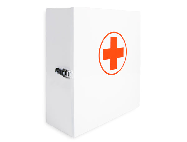 Armoire pharmacie métal 4 compartiments - Vide et robuste