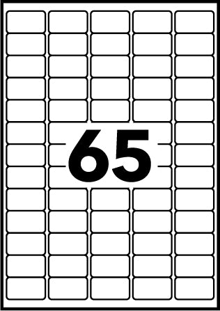 Etiquette jet d 'encre  38.1x21.2 -15feuilles-975 etiquettes