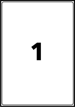 Etiquette jet d'encre 199.6x289.1- 15feuilles , 15 etiquettes