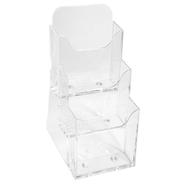 Porte-brochure 1/3 A4 vertical 3 cases
