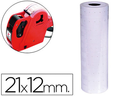 Etiquette 21x12 pour pince 1 ligne -rouleau de 1000 étiquettes