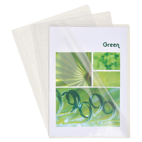 Pochettes coin PVC lisse haute résistance incolore - A4 - Cristal sachet de 10