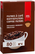 Filtres à Café N.4 Non Blanchis - Pack de 80